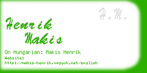 henrik makis business card